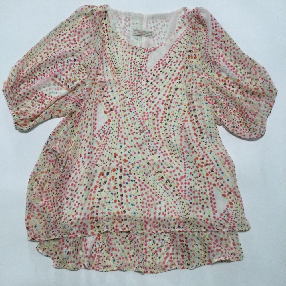 Lucy Love Size S Boho Gabriella Mini Floral Dress